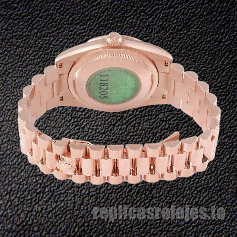 Rolex Day-Date 36mm De Los Hombres 118205 Tono Oro Rosa - Imagen 4