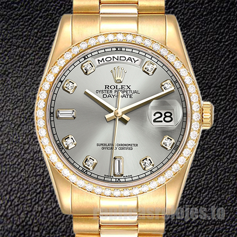 Rolex Day-Date 36mm m118348-0077 De Los Hombres Automático Reloj