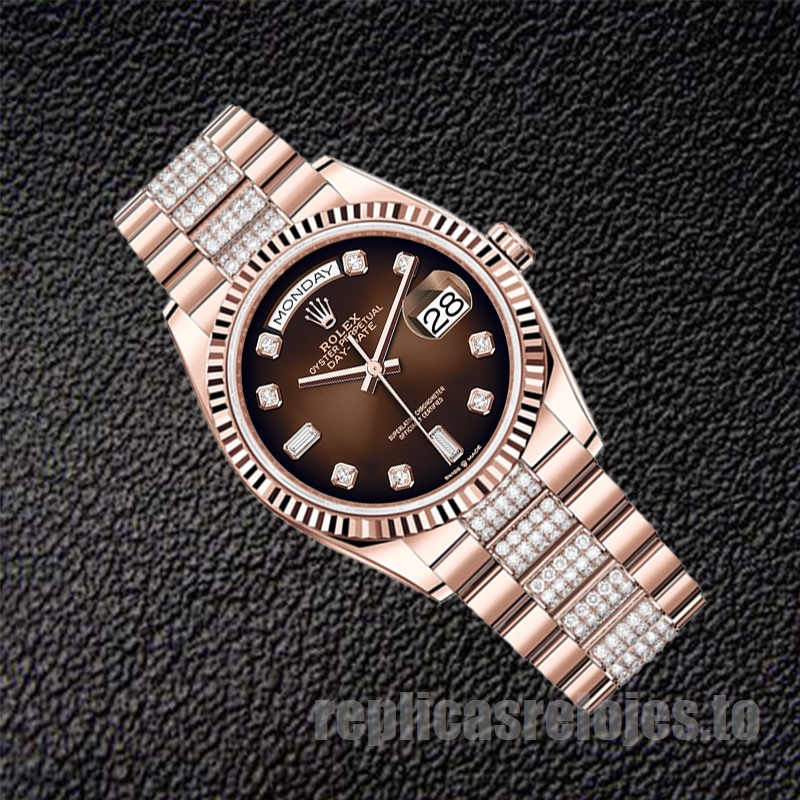 Rolex Day-Date De Los Hombres 36mm m128235-0038 Esfera Marrón - Imagen 3