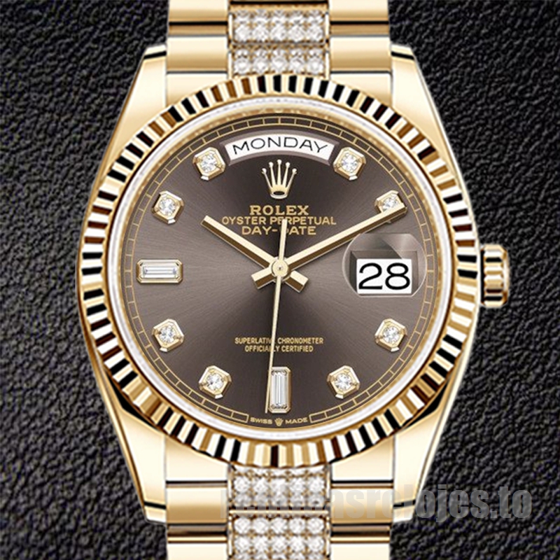 Rolex Day-Date De Los Hombres m128238-0024 36mm Esfera Marrón
