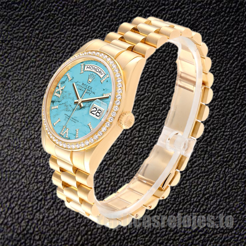 Rolex Day-Date 36mm De Los Hombres m128348rbr-0037 Esfera Azul - Imagen 3