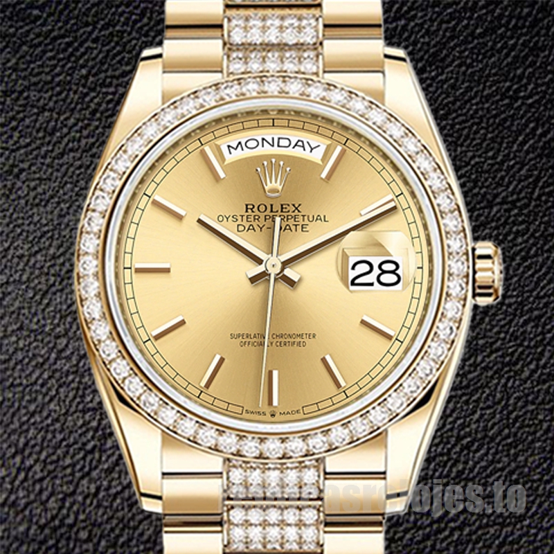 Rolex Day-Date 36mm De Los Hombres m128348rbr-0027 Reloj Tono Dorado