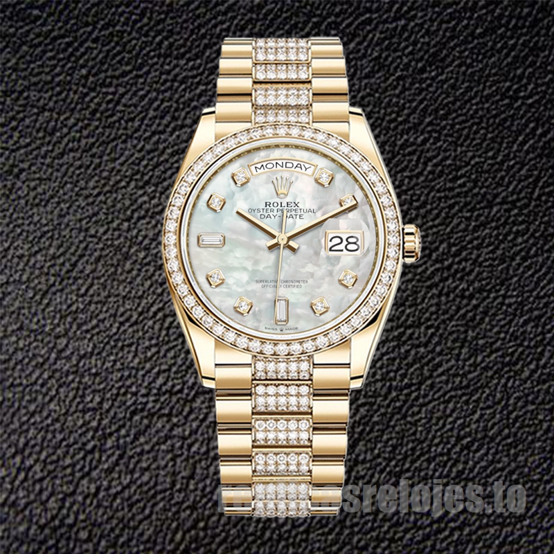 Rolex Day-Date De Los Hombres m128348rbr-0017 36mm Esfera De Nácar Presidente Pulsera - Imagen 2