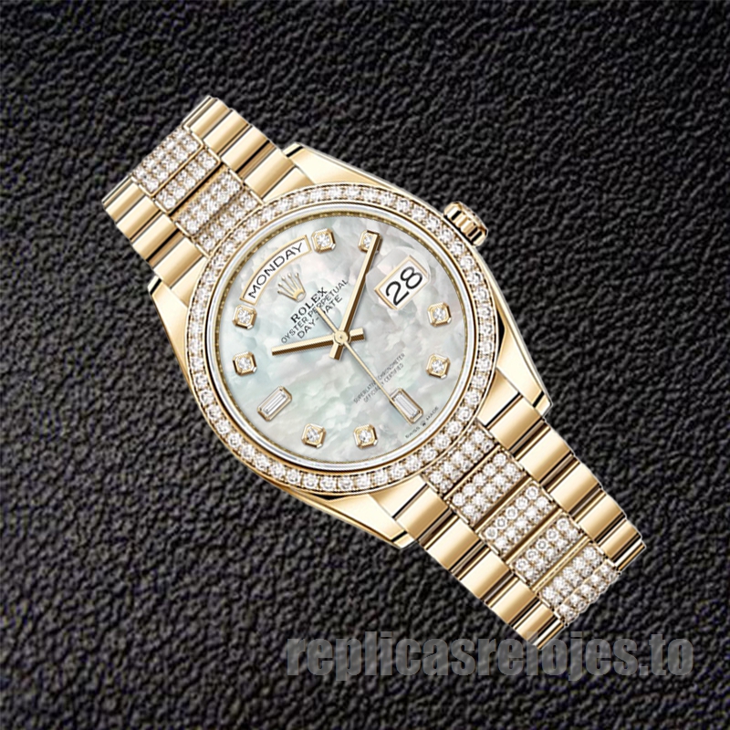 Rolex Day-Date De Los Hombres m128348rbr-0017 36mm Esfera De Nácar Presidente Pulsera - Imagen 3
