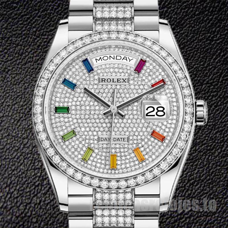 Rolex Day-Date m128349rbr-0012 36mm De Los Hombres Tono Plateado