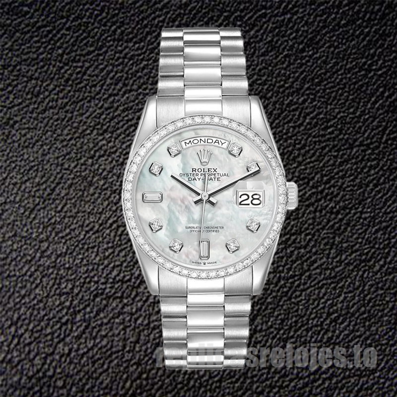 Rolex Day-Date m128349rbr-0004 36mm De Los Hombres Esfera De Nácar Presidente Pulsera - Imagen 2