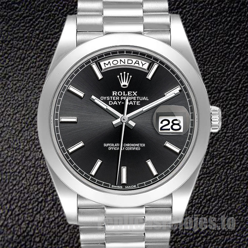 Rolex Day-Date De Los Hombres 40mm m228206-0031 Reloj Esfera Negra