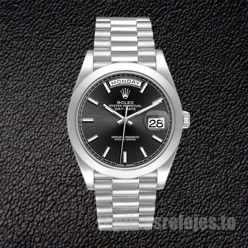 Rolex Day-Date De Los Hombres 40mm m228206-0031 Reloj Esfera Negra - Imagen 2