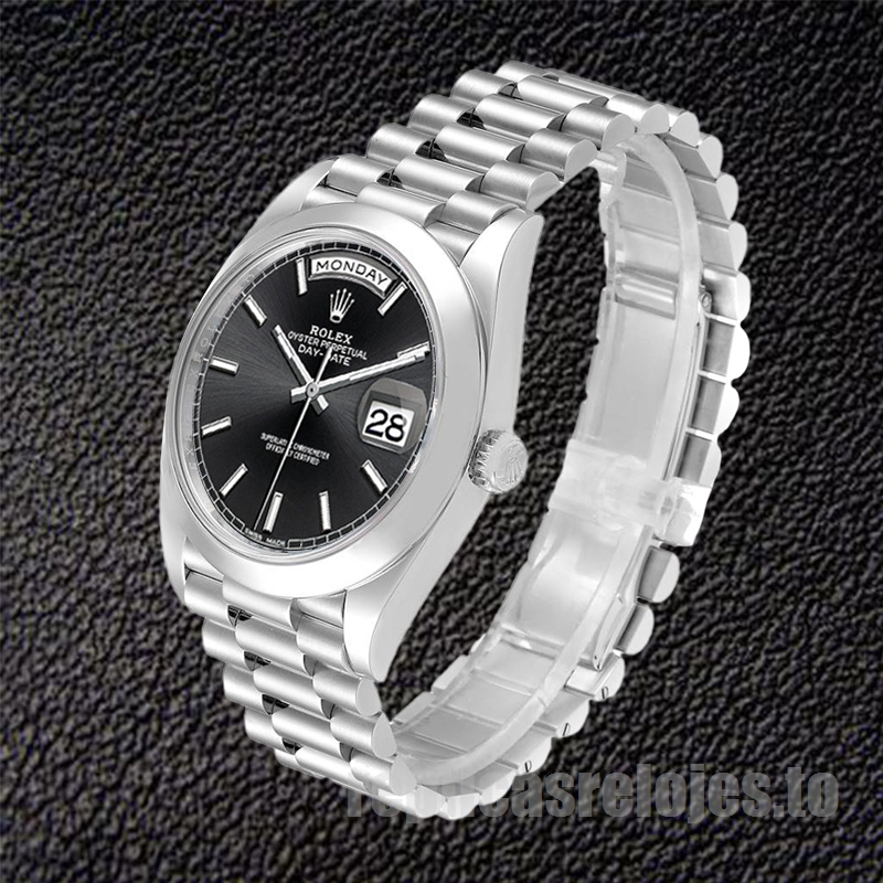 Rolex Day-Date De Los Hombres 40mm m228206-0031 Reloj Esfera Negra - Imagen 3