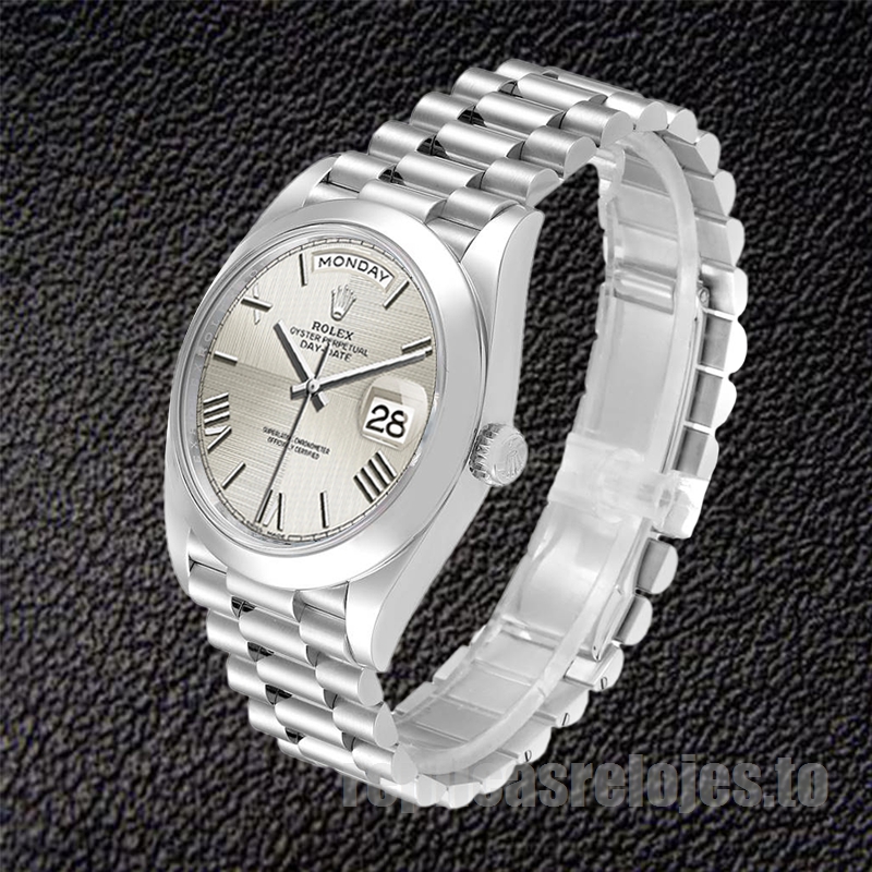 Rolex Day-Date 40mm 228206 De Los Hombres Tono Plateado - Imagen 3