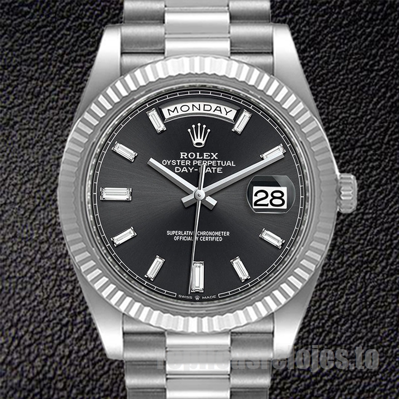 Rolex Day-Date De Los Hombres m228236-0004 41mm Esfera Negra