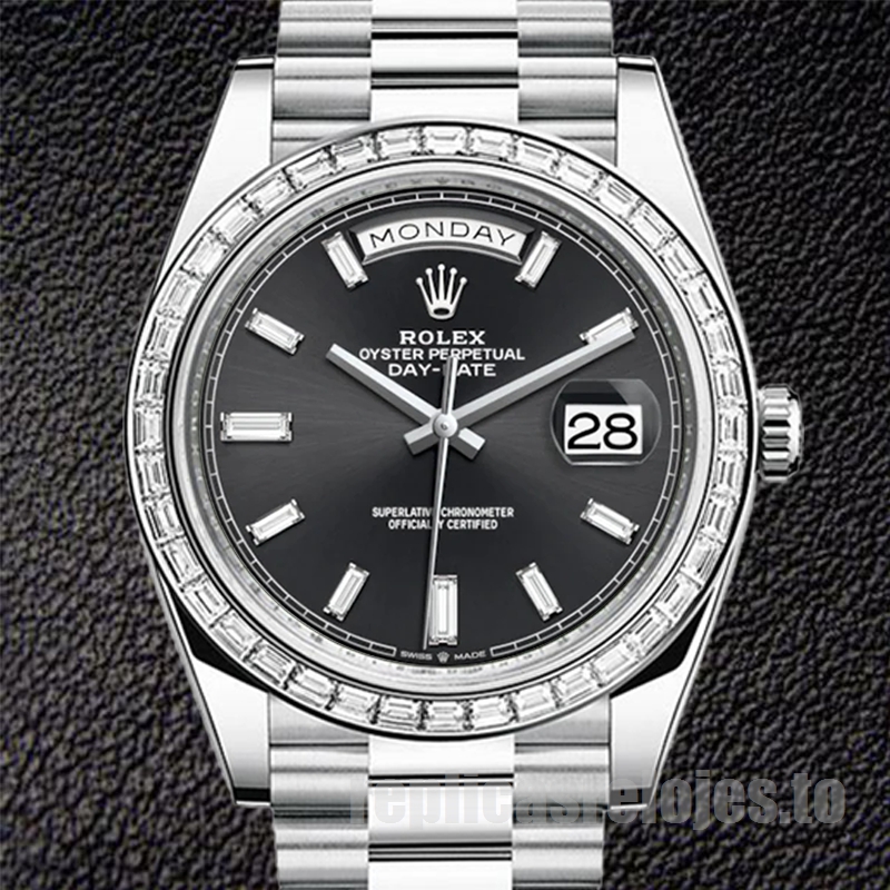 Rolex Day-Date De Los Hombres 228396 41mm Esfera Negra