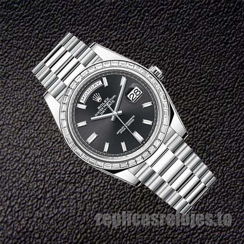Rolex Day-Date De Los Hombres 228396 41mm Esfera Negra - Imagen 3