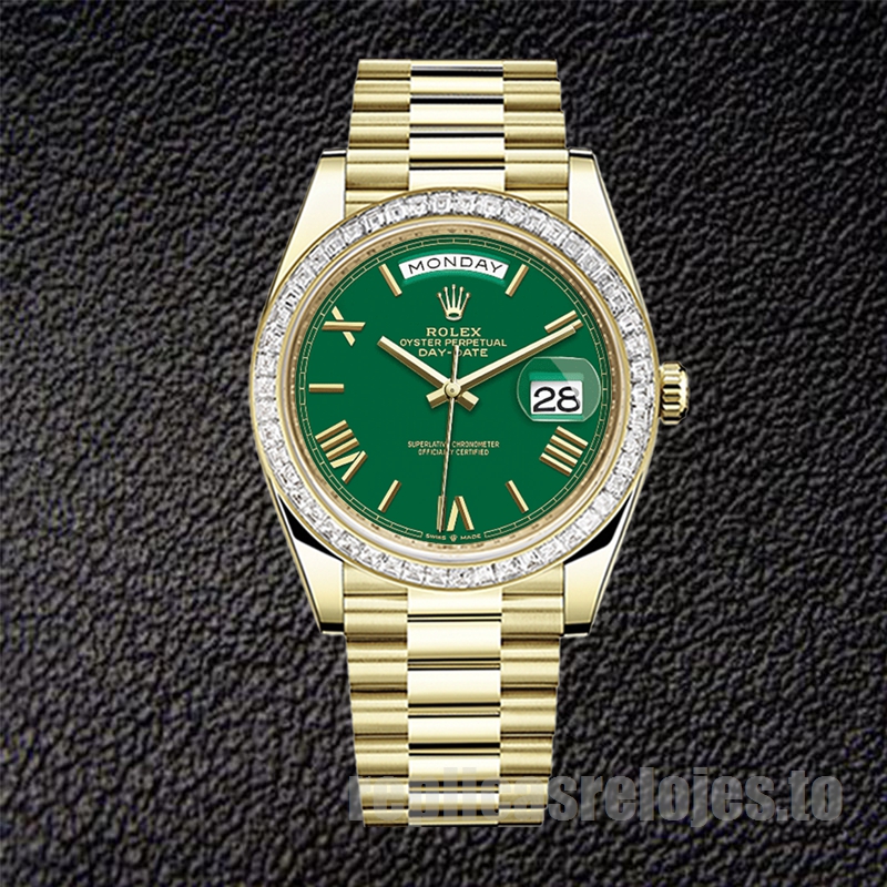 Rolex Day-Date De Los Hombres 41mm m228398tbr-0039 Automático Esfera Verde - Imagen 2