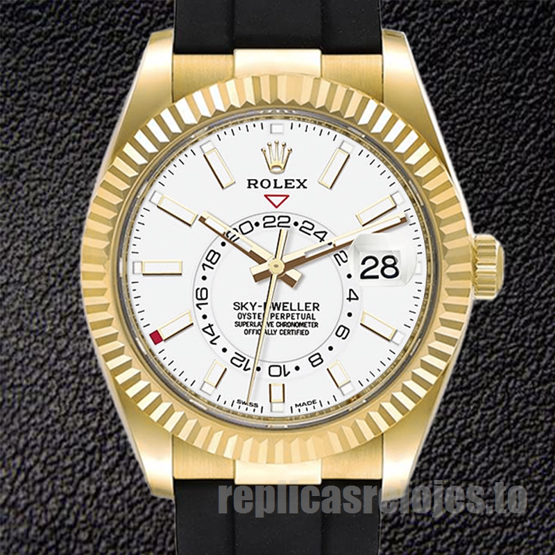 Rolex Sky-Dweller 42mm m326238-0006 De Los Hombres Tono Dorado Reloj