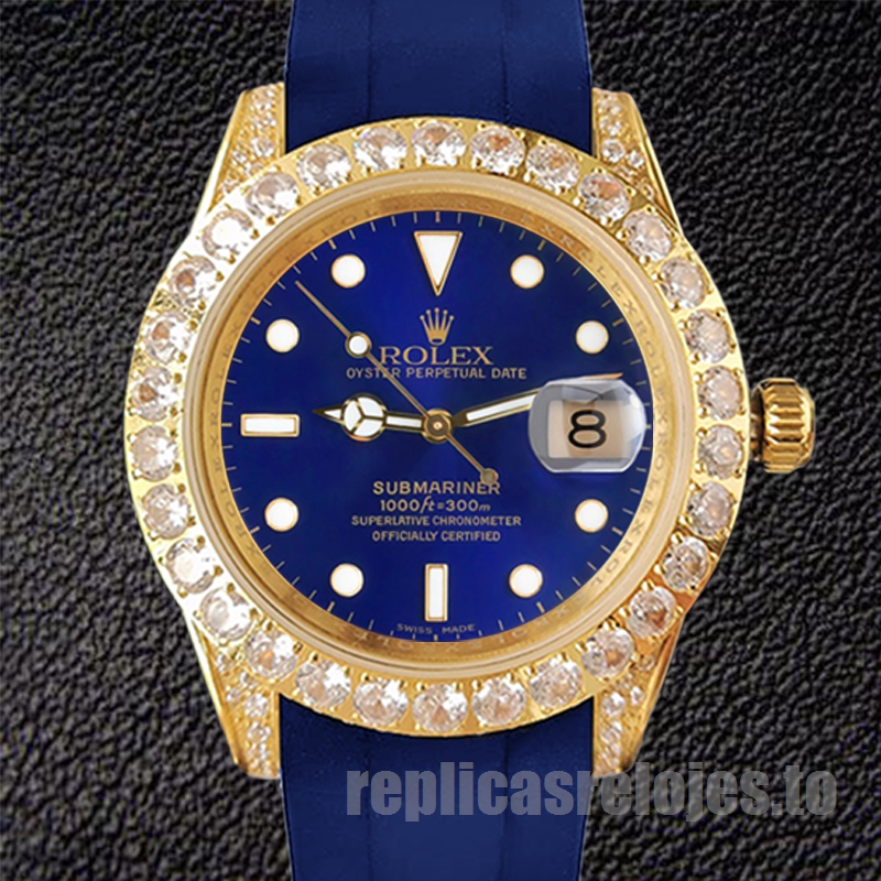 Rolex Submariner 16613 De Los Hombres 40mm Banda elástica Reloj
