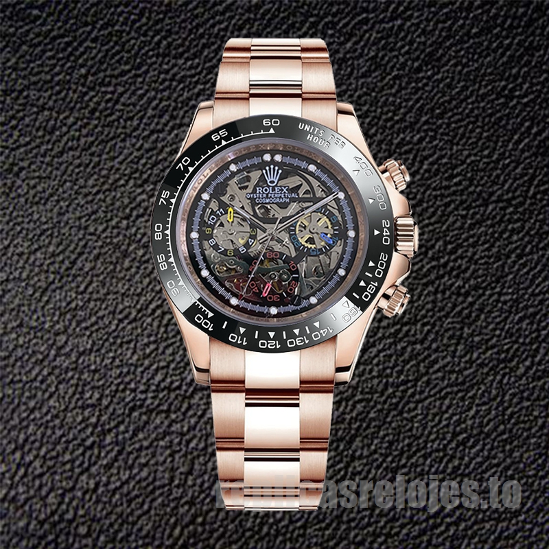 Rolex Daytona 40mm Skeleton Limited Edition De Los Hombres Automático Pulsera De Ostras - Imagen 2