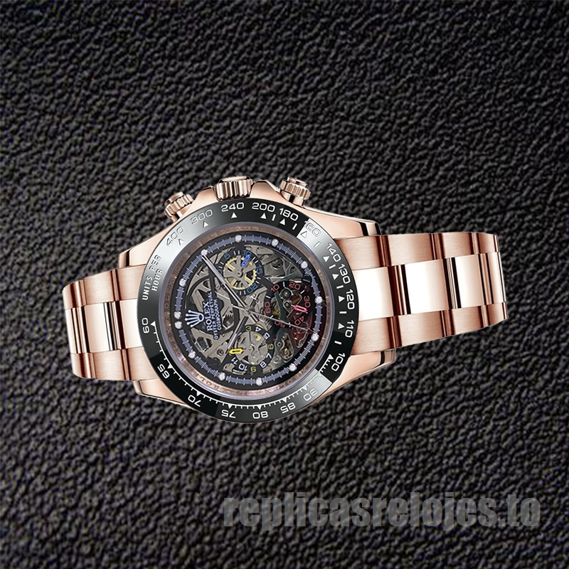 Rolex Daytona 40mm Skeleton Limited Edition De Los Hombres Automático Pulsera De Ostras - Imagen 3